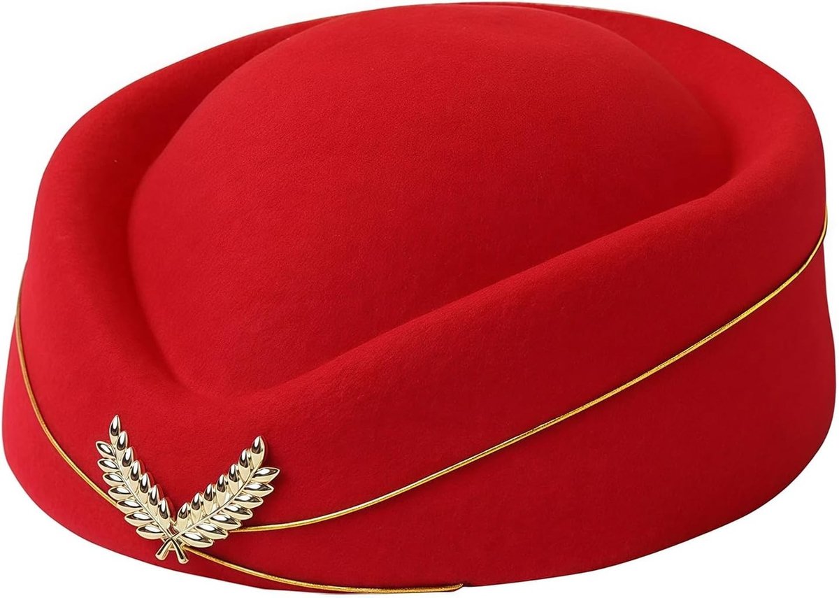 Vrouwelijke Stewardess Hoed voor Cosplay en Halloween - Uniform Accessoire voor Cabin Crew en Luchtvaartenthousiastelingen