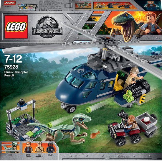 LEGO Jurassic World Helikopterachtervolging van Blue 75928