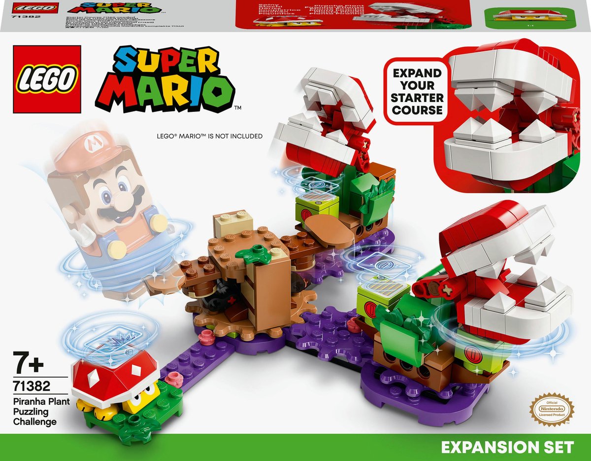 Bol.com LEGO® Super MarioTM Uitbreidingsset: Piranha Plant-puzzeluitdaging 71382 bouwset, verzamelspeelset voor kinderen; combin... aanbieding
