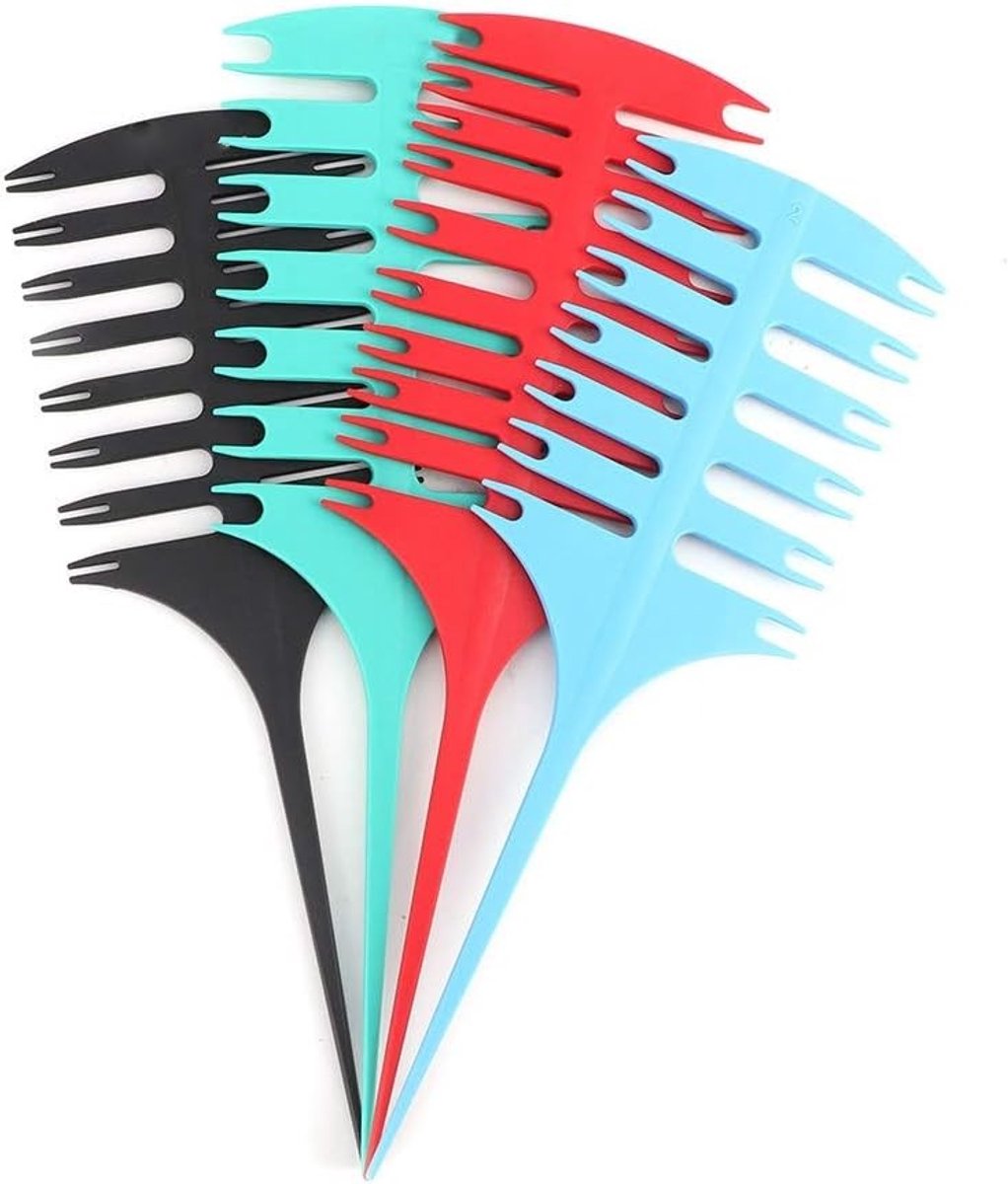 Professionele Haarverf Kammen Set voor het Highlighten van Haar, Incl. Sectie Kam en Styling Borstel voor Vrouwen