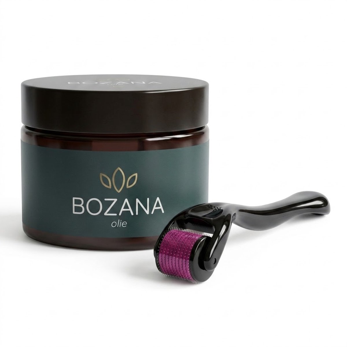 BOZANA® Complete Haargroei Kit - Batana Olie (100% Puur) + Dermaroller - Stimuleert Haargroei - Tegen Haaruitval, Droog & Beschadigd Haar
