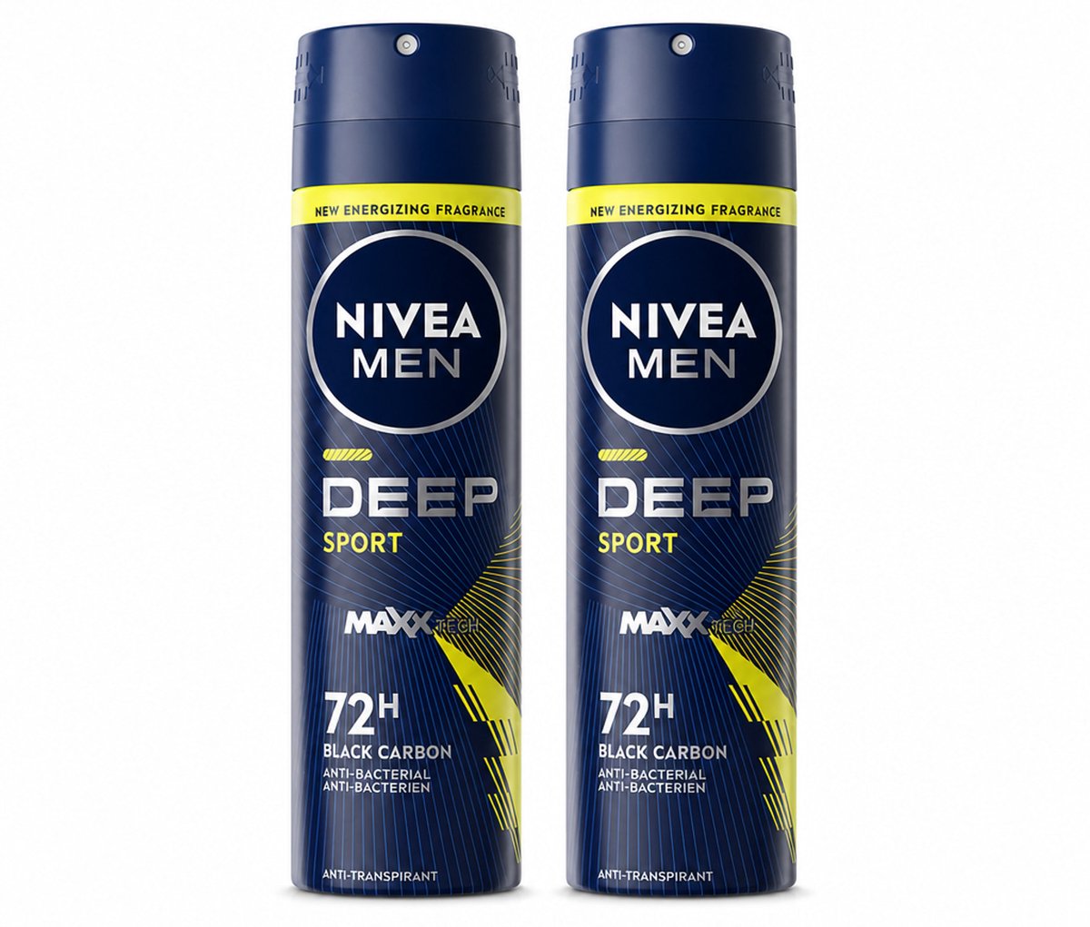 2 x NIVEA MEN - Deodorant Spray - Deep Sport - 150 ml - Bulkverpakking - 2 stuks