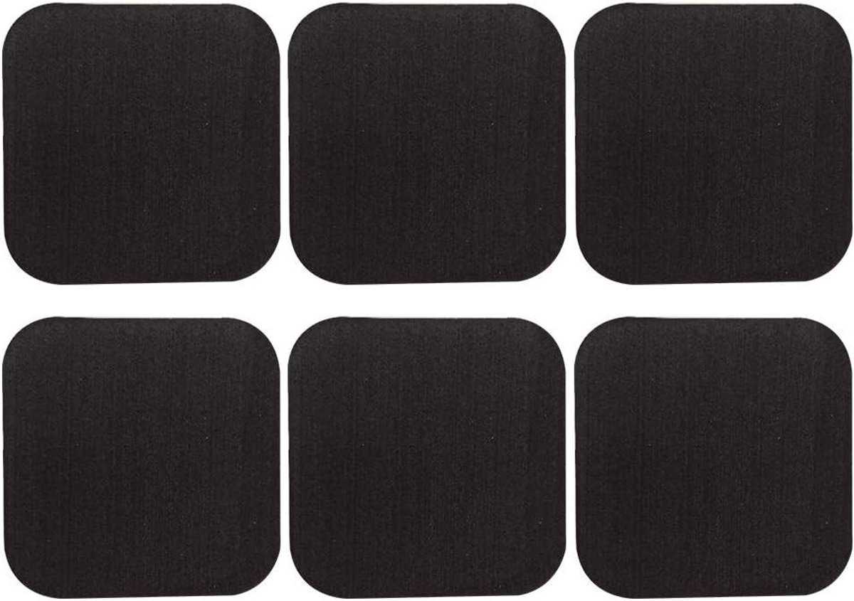 Antislip mat fitnessapparaat - Zwart - 6 stuks - Schokabsorberende Geluidsisolerende Vloerbescherming - Voor Thuisgebruik