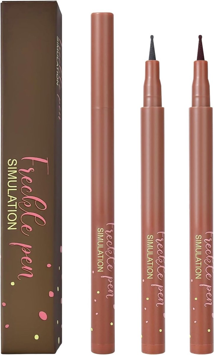 Natuurlijke Valse Freckles Pen Set - Waterdichte, Sneldrogende Make-up voor een Eenvoudige Toepassing op het Gezicht