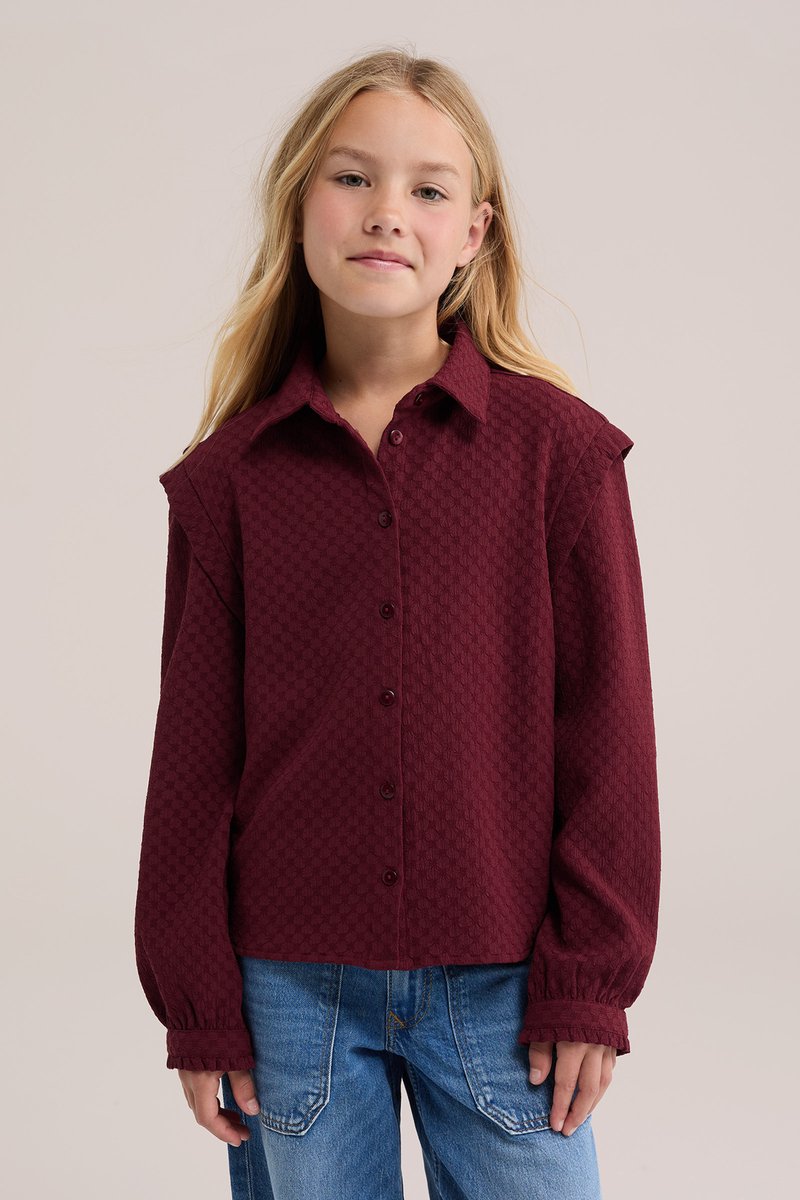 WE Fashion Meisjes blouse met structuur