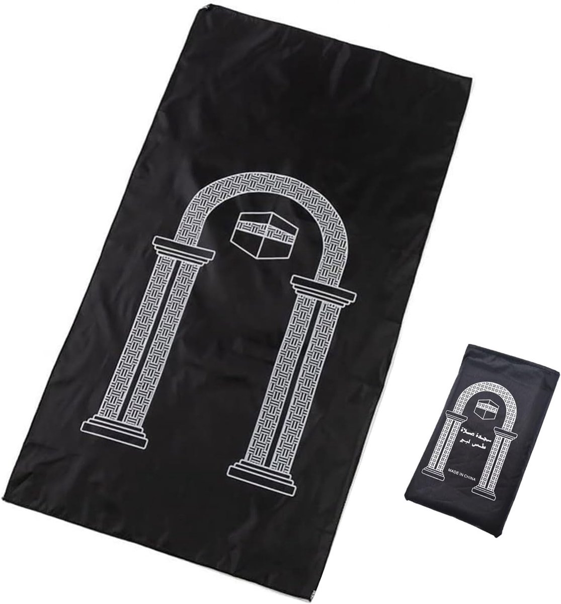 Gebedskleed - 100 x 55 cm - Polyester - Zwart