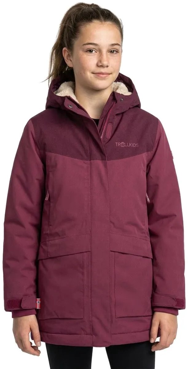 Trollkids Oslo Coat Pro Jas Rood,Paars 140 cm Meisje