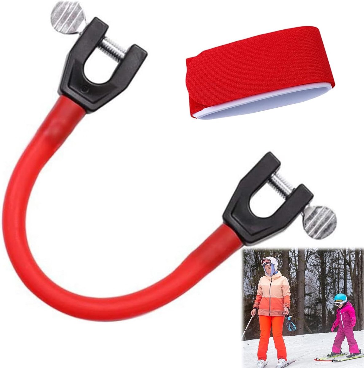 Ski Connector voor Kinderen, Ski Trainingshulpmiddel, Compact en Duurzaam, Ideaal voor Beginners en Snowboard Accessoires, Verbeter je Skivaardigheden en Beheers de Ski Punten