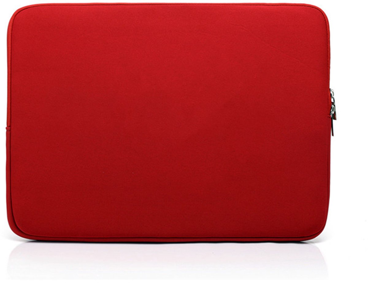 Spatwaterdichte laptop sleeve -Laptophoes / Sleeve – waterbestendige laptoptas met-Laptop bag-Laptop cover -Laptop Hoes geschikt voor15 / 15.3 / 15.6 / 16 inch- dubbele ritssluiting-Groot rood.