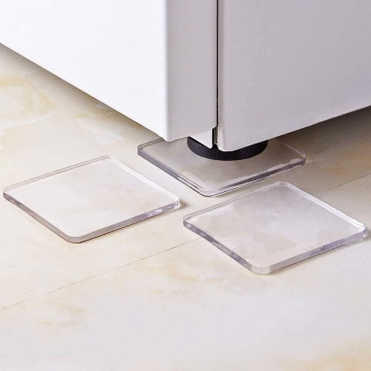 Universele Antivibratie Ondersteuning, Silicone Antislipmat voor Wasmachine, Schokabsorberende Rubber Voetpad en Geluidsdemper