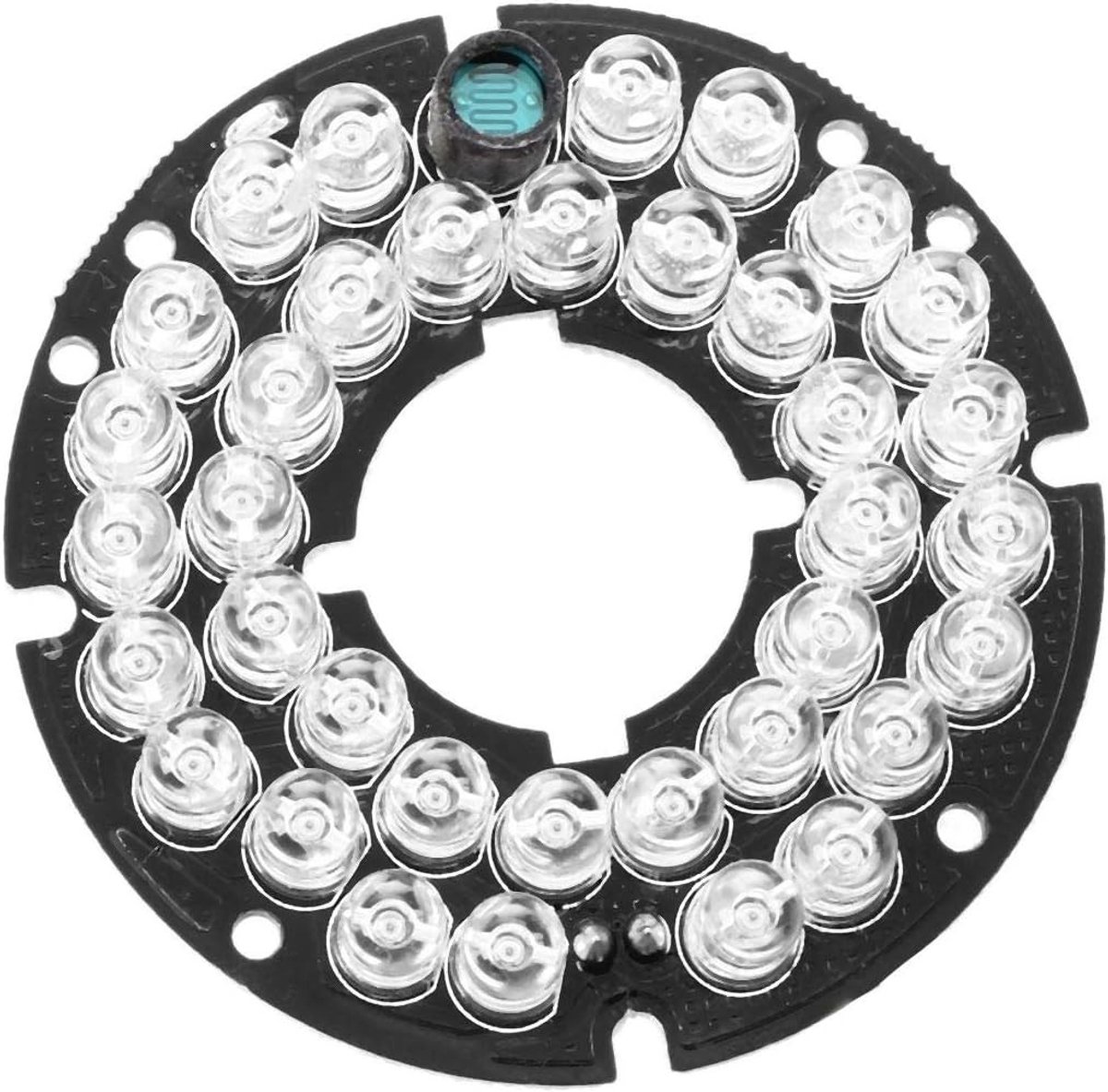 36 LED 850nm IR Infrarood Verlichting voor CCTV Beveiligingscamera's - 90 Graden Rond Platvorm, Nachtzicht en Beveiliging