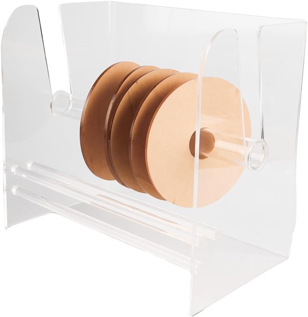 Verstelbare Dispenser voor Acryl Stickers - Transparante Labelhouder en Organizer voor Kantoor, School en Thuis met 6 Schijven en Compact Ontwerp