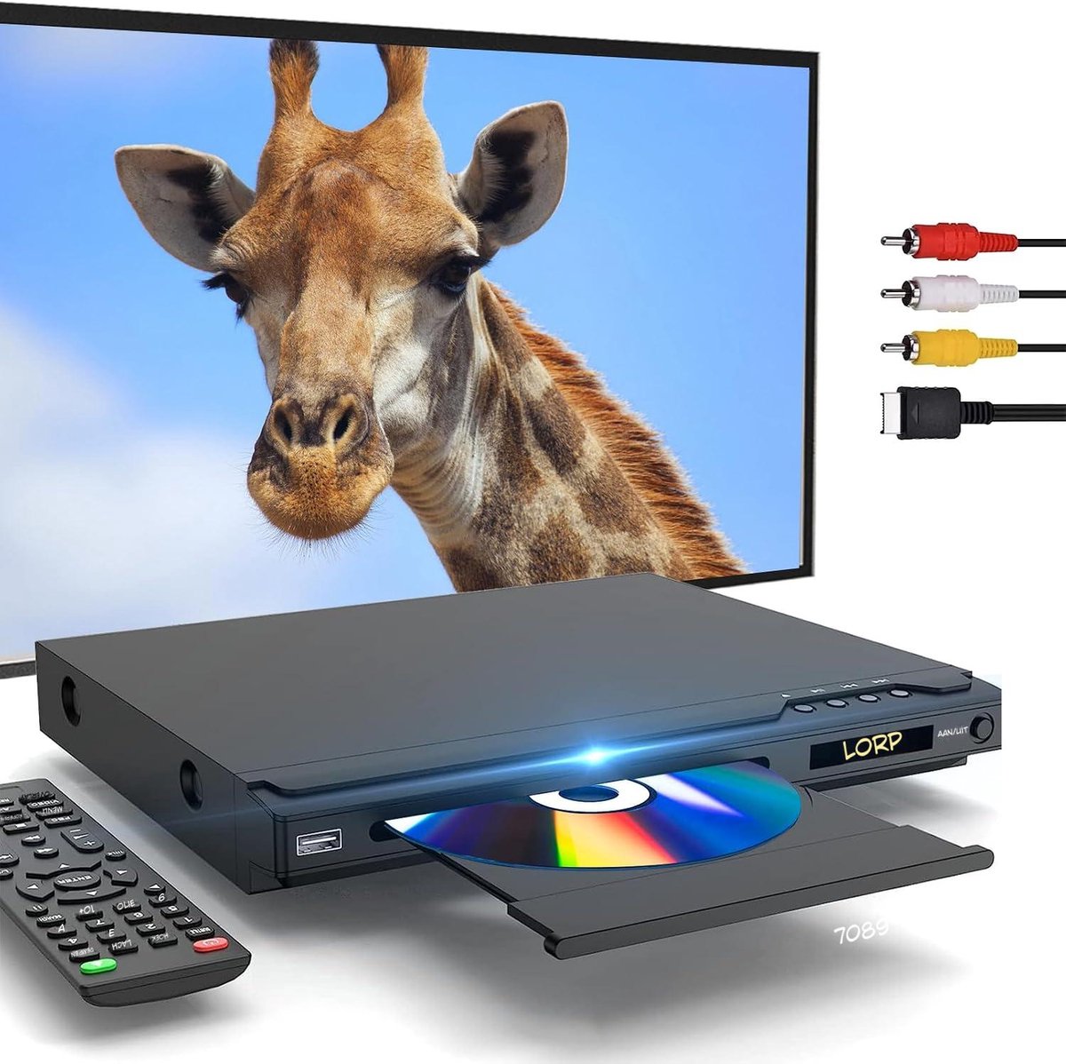Kavo Dvd Kavoeler - Dvd Kavoeler voor Tv - Dvd Kavoeler met HDMI - Zwart - 26cm x 22cm x 3cm