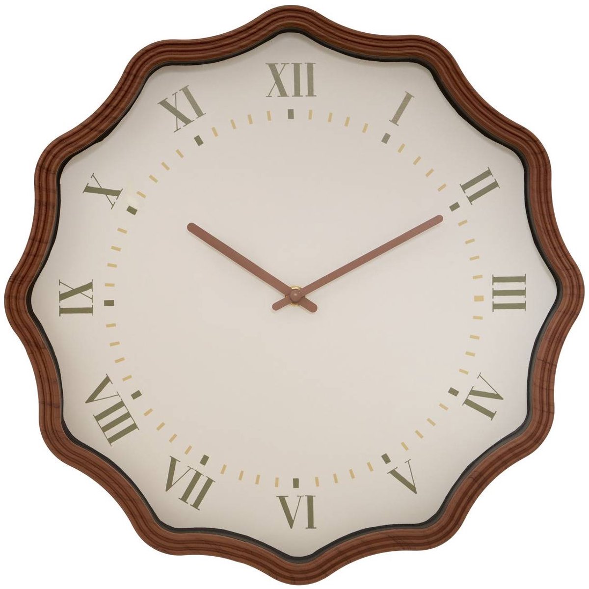 Horloge Mona D.38cm marron