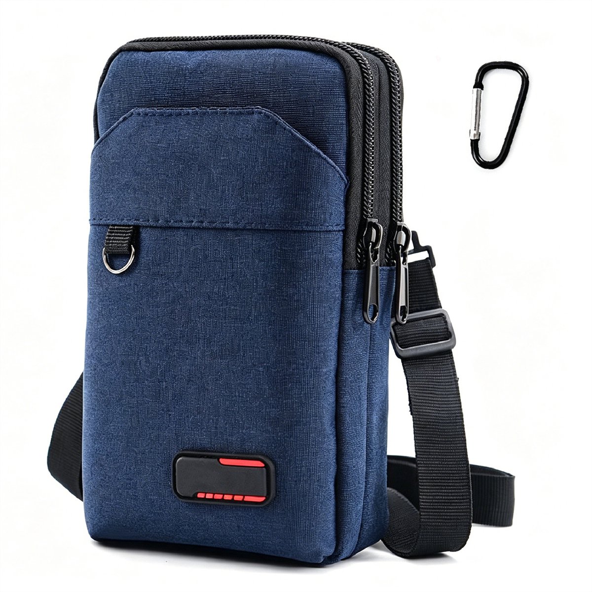 7 inch mobiele telefoonhoes om te hangen, 3-laags zakken, mobiele telefoontas om te hangen, heren handtassen, kleine schoudertas voor heren, met afneembare en verstelbare schouderbanden, voor for Hiking and Sports