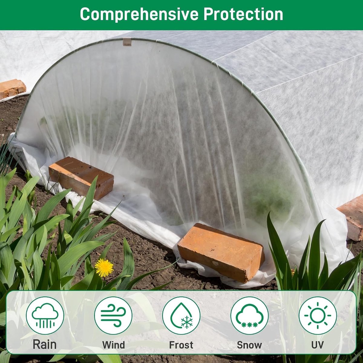 Tuinfleece Vorstbescherming 30gsm - Ideaal voor Planten, Tuin, en Gewassen Bescherming