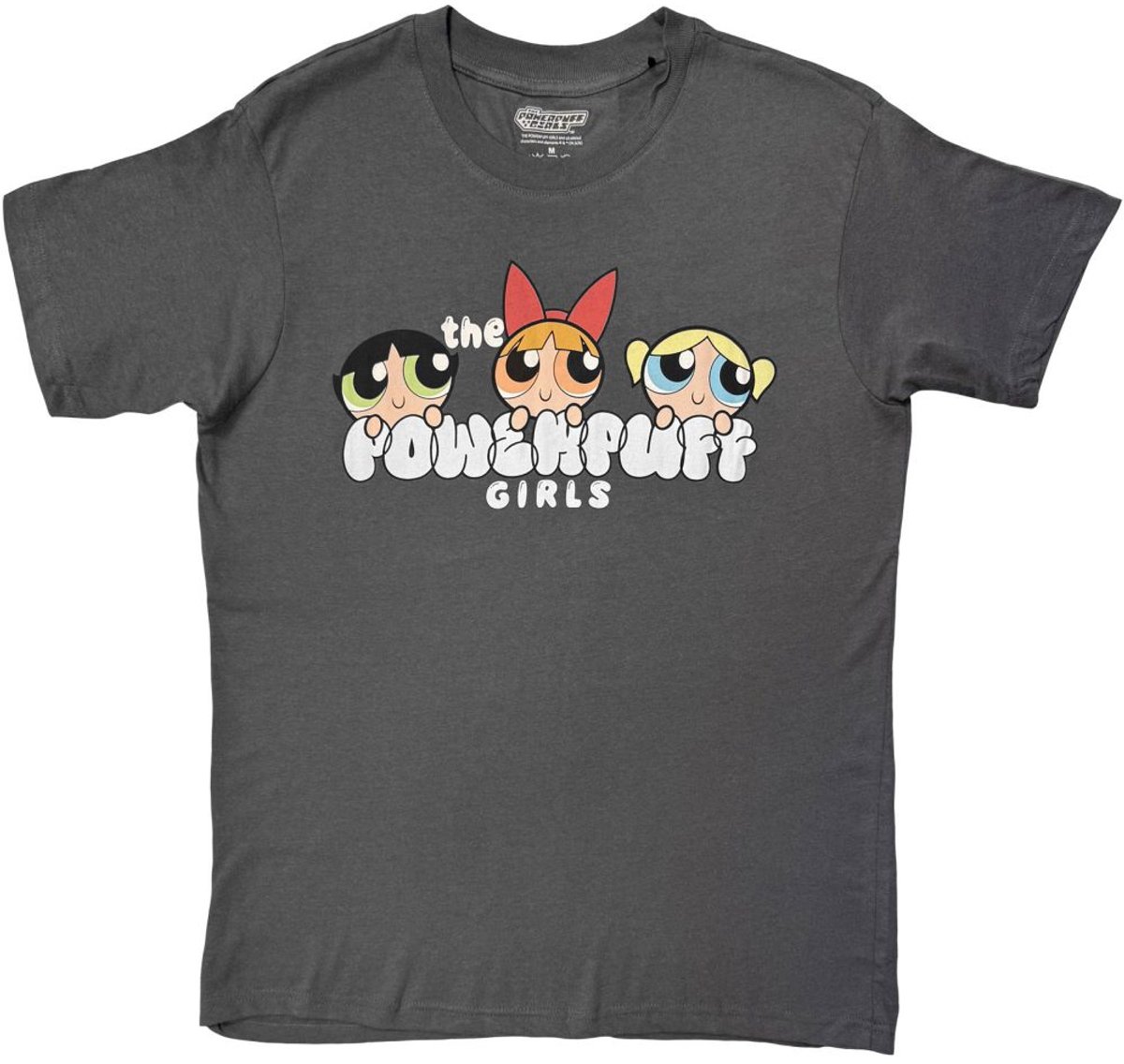 The Powerpuff Girls - Bubble Text Heren Tshirt - M - Grijs
