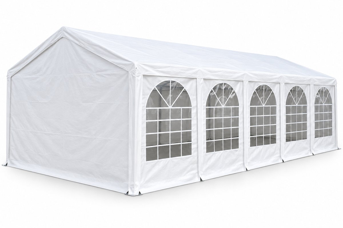 Ambisphere Classic Partytent 5x8m – Feesttent & Opslagtent – PE Zeil 200 g/m² – Wit