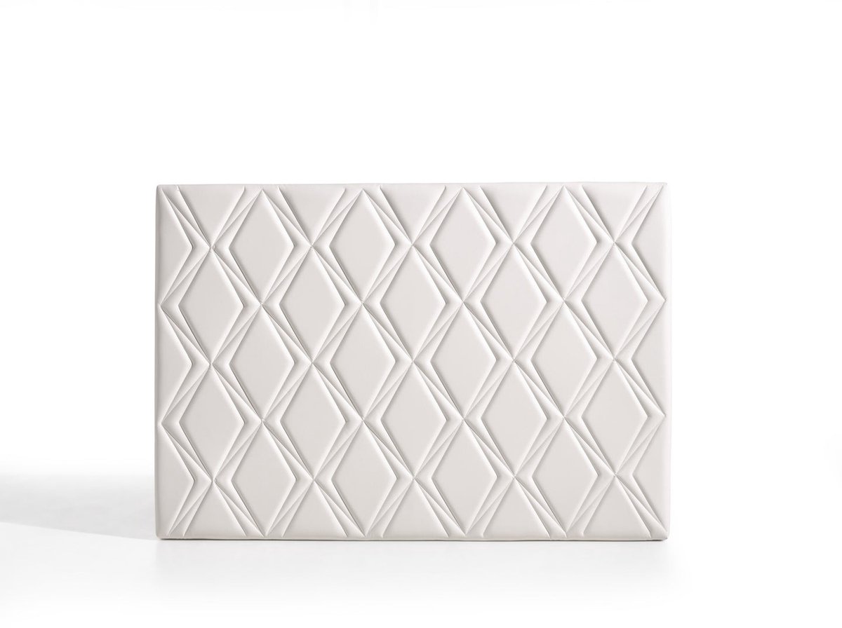 Hoofdbord Rubí voor bed van 160 van wit kunstleer 165x115x8. Matris