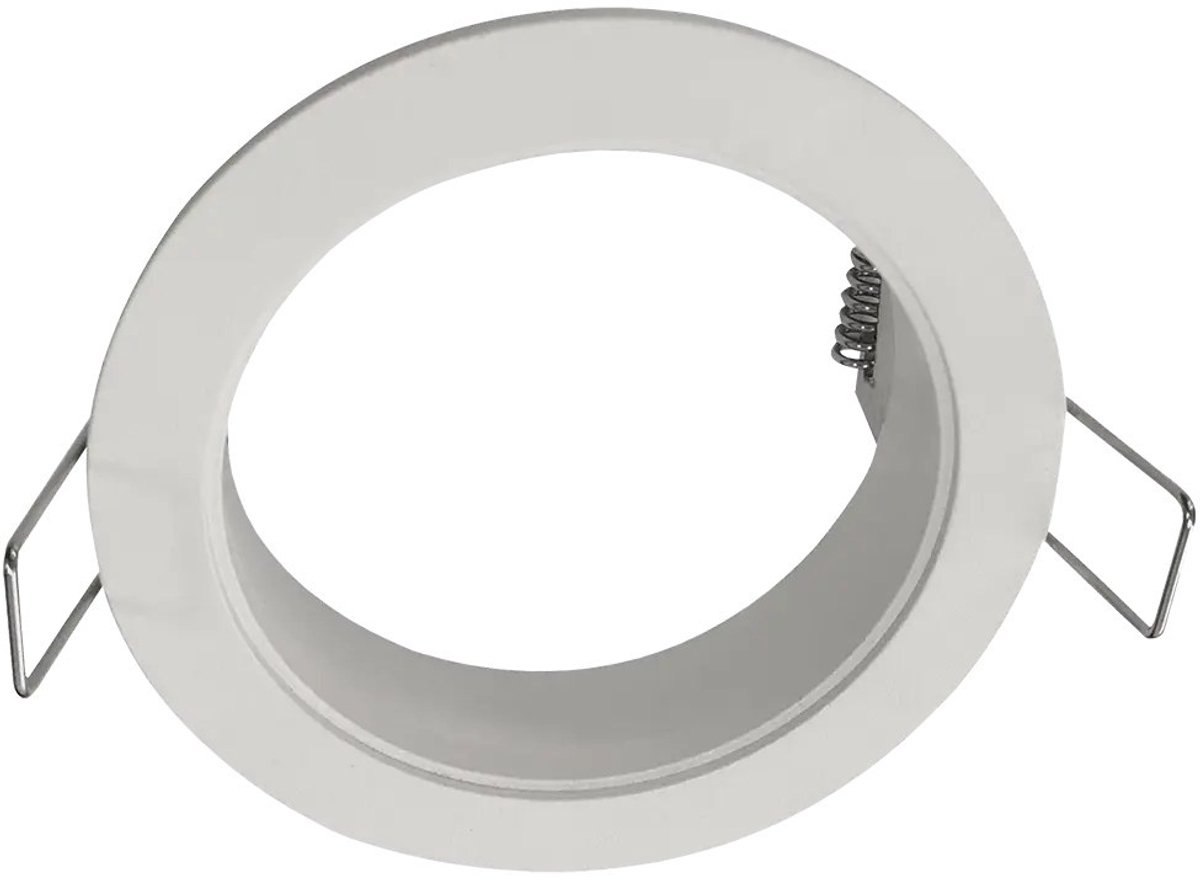 Zoom opbouwspot rond, wit aluminium, met GU10-fitting, IP20, diameter 93,7 mm, GU10-lamp niet inbegrepen