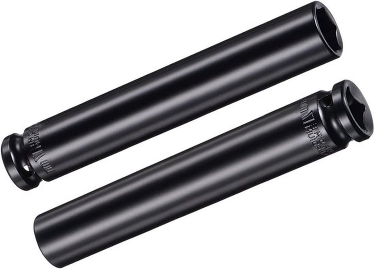 Diepe Impact Steeksleutel 17mm 1/2" Aandrijving, CR-V Staal, 6-Punts Ontwerp voor Schroefinstallatie en Verwijdering - 2-delige Set