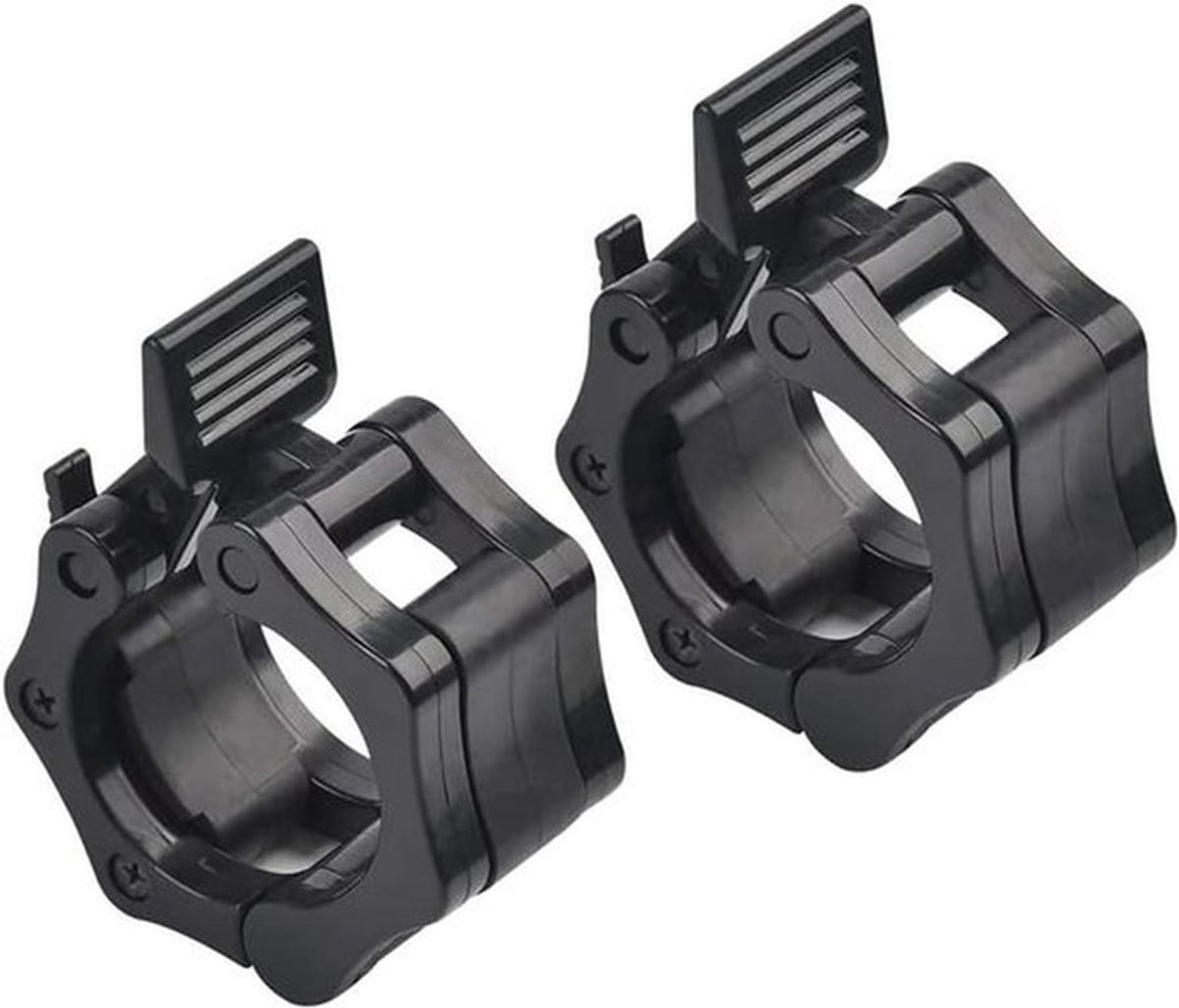 Sportstuur voor lange en korte halterstangen - Snelspanner - 50 mm - Halsbanden - Veilige sluiting - Zwart - 1 paar