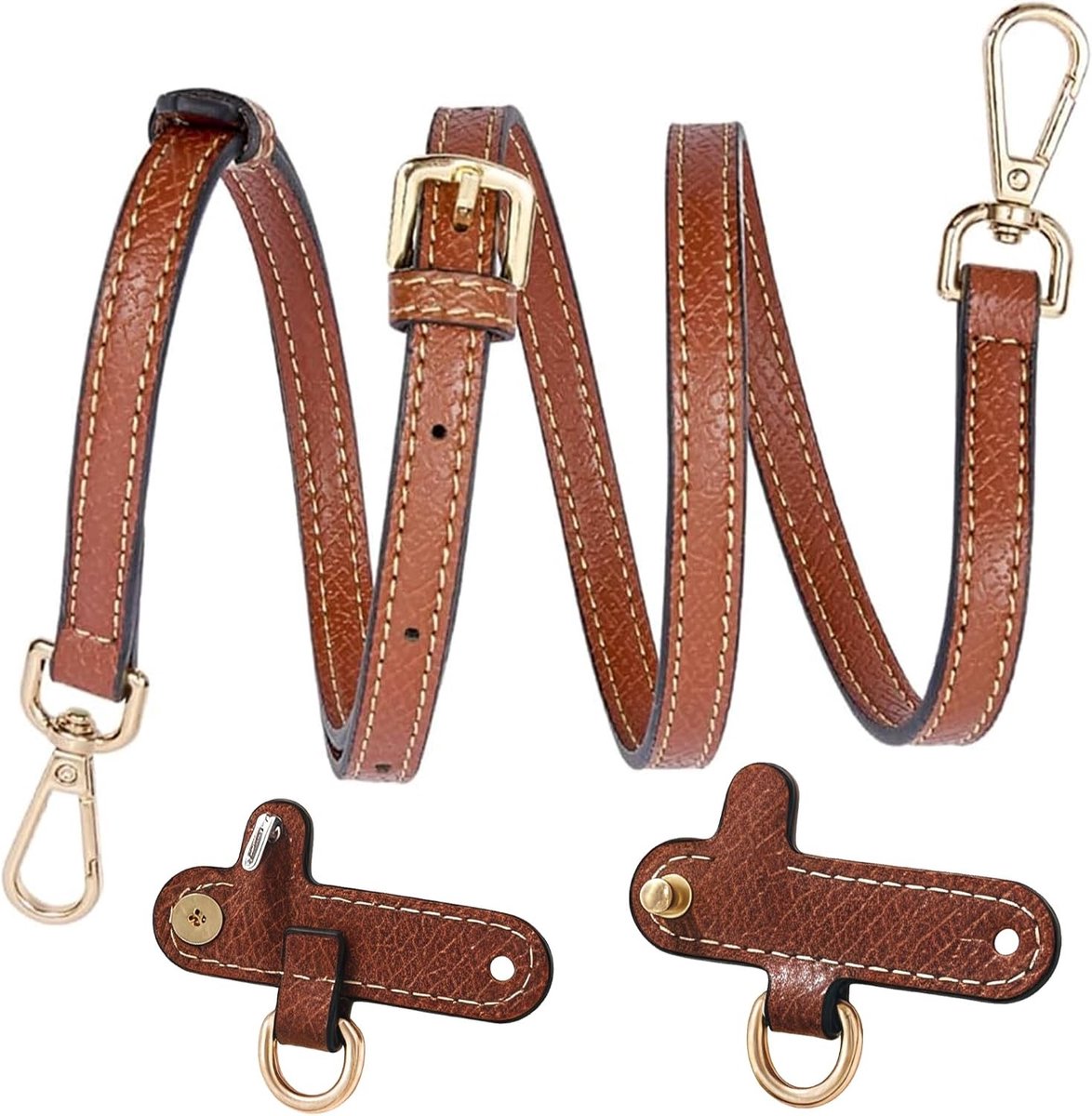 Verstelbare Schouderband voor Dameshandtassen, Leren Schouderriem, Geen-Punch Strap, Ideaal voor Mini Handtassen en Modeaccessoires