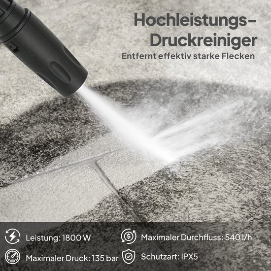Outsunny Hogedrukreiniger-Kunststof, Aluminium-34,5L x 30B x 79,5H cm-Geel — afbeelding 5