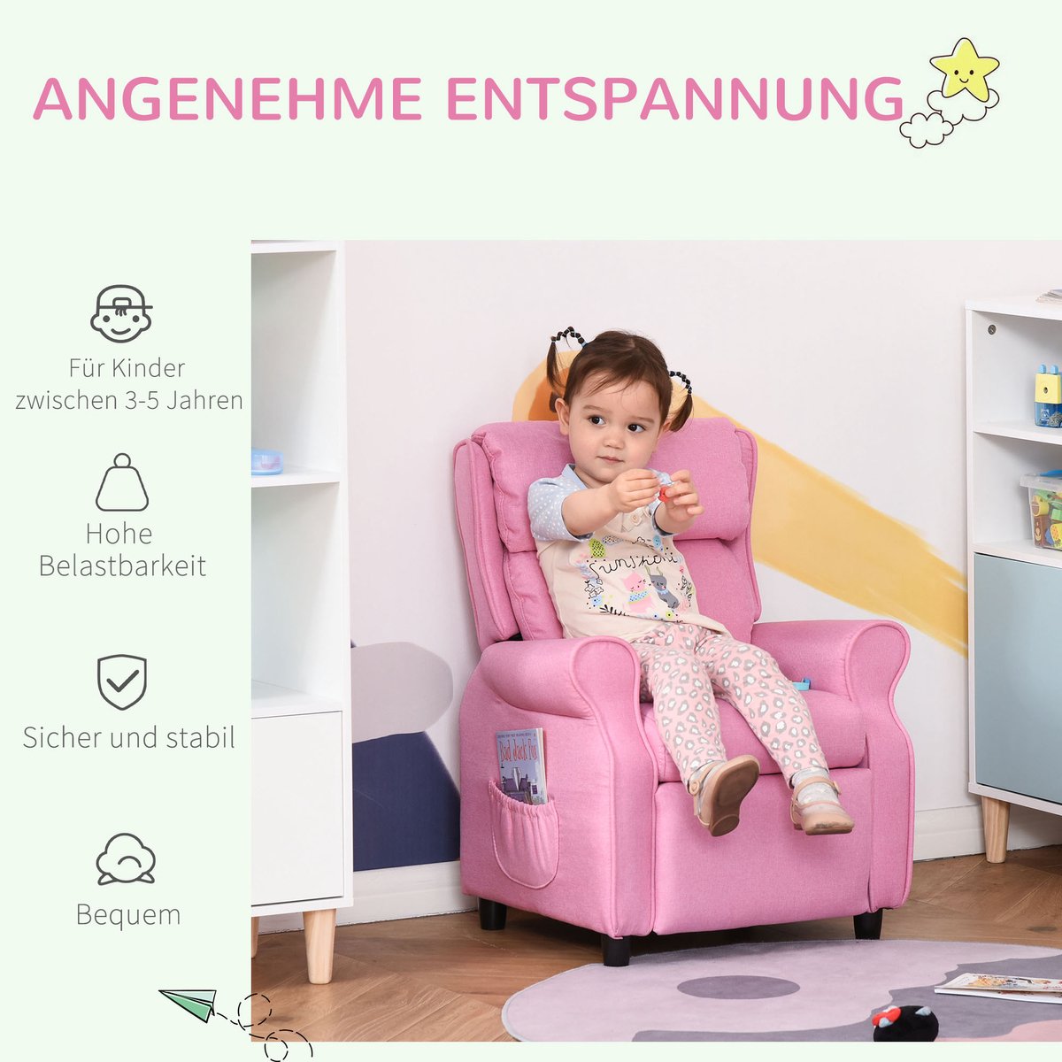 HOMCOM HOMCOM 310-052 Kinderfauteuil - afbeelding 4