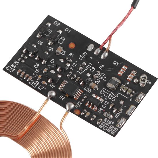 Draadloze Oplader Ontvanger Module 5V 1A 5W voor Smartphones, DIY Vriendelijk, Qi Compatibel, Circuitkaart en Spoel Inclusief — afbeelding 3