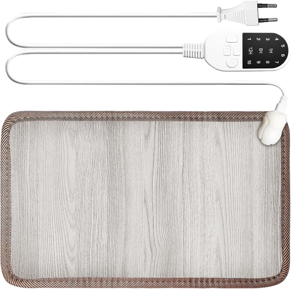Verwarm je voeten met een elektrische verwarmingsmat van 30 x 50 cm, 10 warmtestanden, thermostaat en antislip achterkant voor koude winterdagen