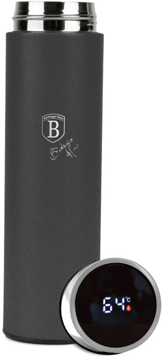 Roestvrijstalen thermosfles met LED-display, 500 ml, Antracit Collection