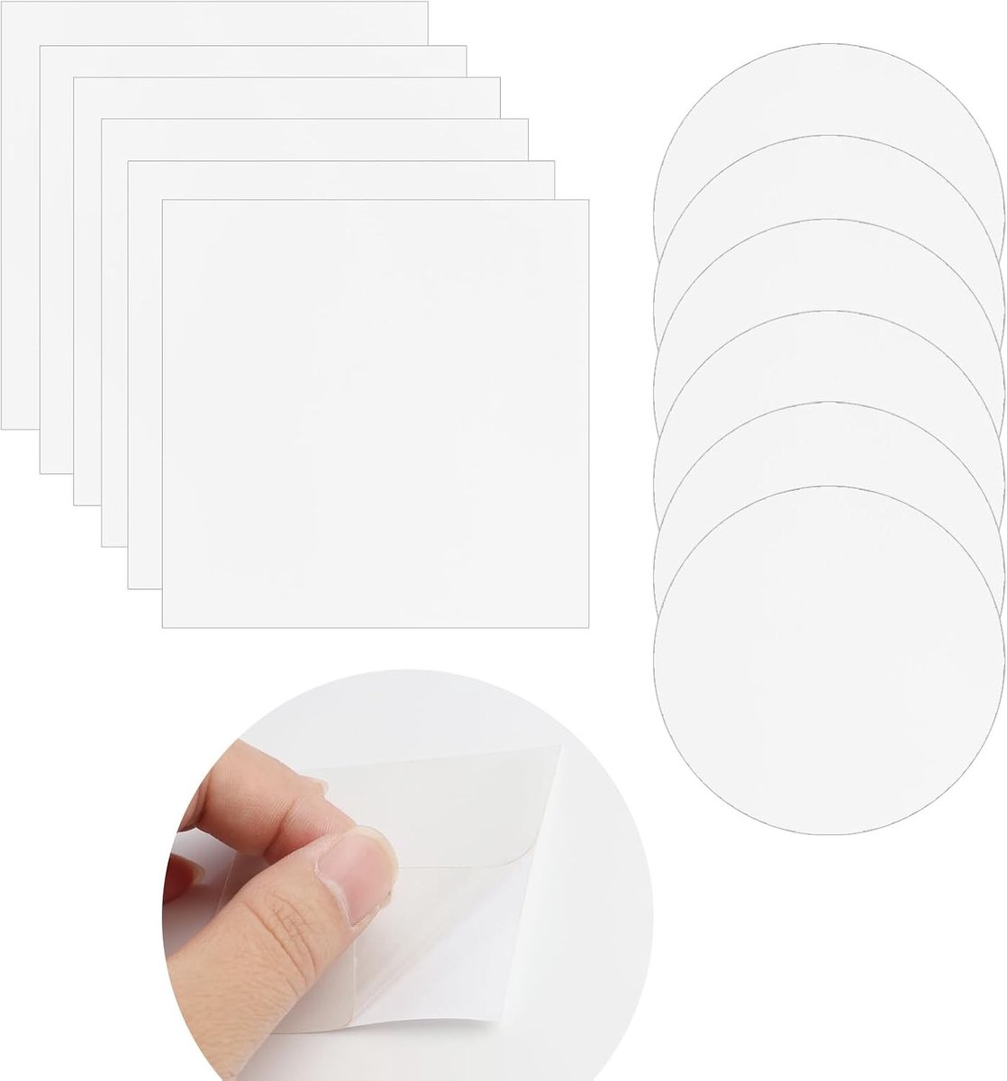 Set van 12 Transparante Waterdichte Reparatie Patches, Zelfklevend voor Luchtbedden, Jassen en Meer, Duurzaam en Flexibel