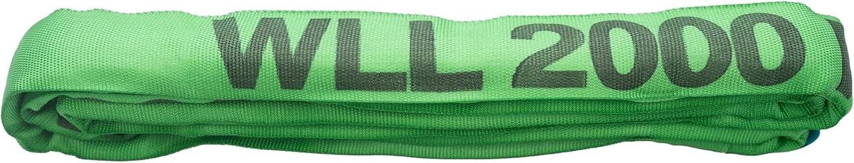 Kettingsling - Groen - 2 meter - Polyester Dubbele Mantel - Voor Heflasten tot 2000 kg