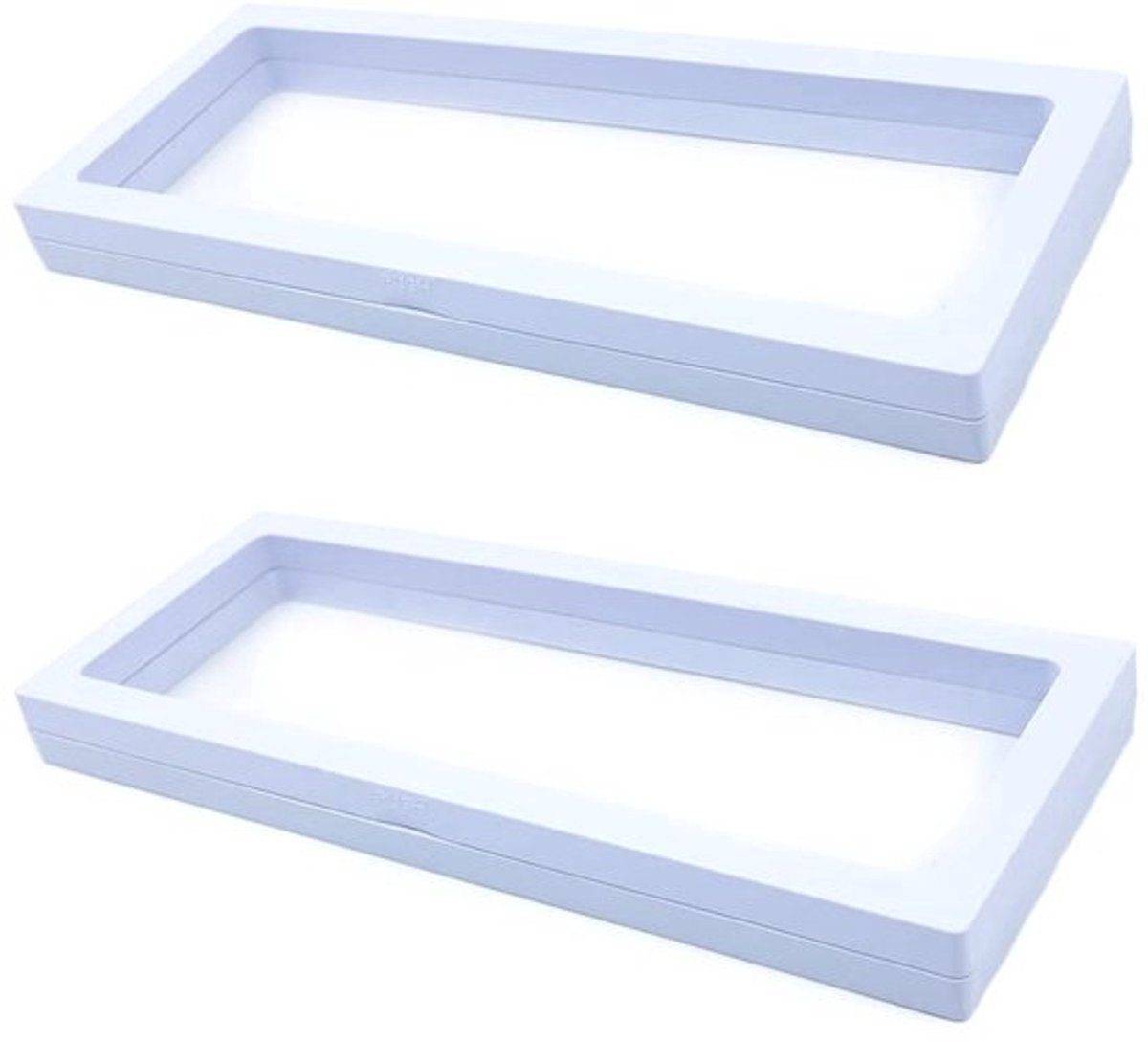 Allecto - Drijvende framehouders - 3D display box - Wit - Sieradenopslag - Munten