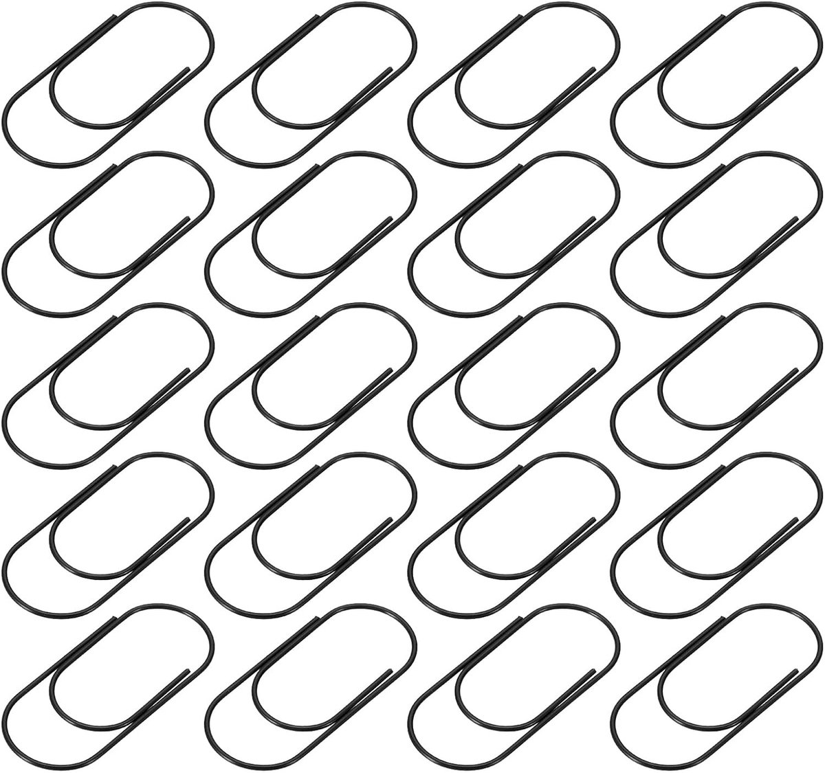 30 Stuks Paperclips, Brede Coated Grote Clips met Doos, Ideaal voor Kantoor, Creatieve Projecten en Thuisgebruik (Zwart, 5 Inch)