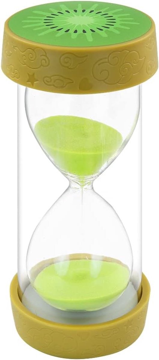 Kleurrijke Zandloper met Beschermende Basis voor Keuken en Thuisdecoratie - 5 Minuten Countdown voor Koken en Feestjes