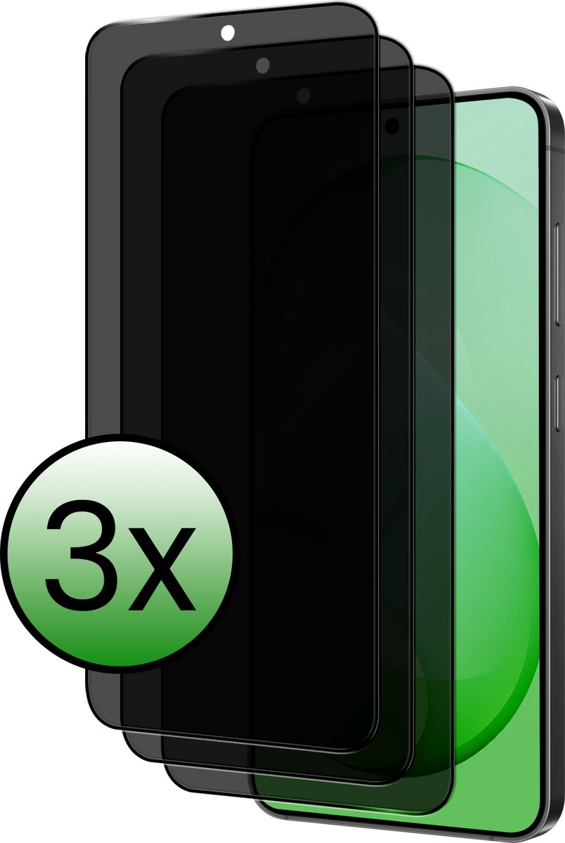 Screenprotector - 3 Stuks Geschikt voor Samsung Galaxy S26 FE - Privacy Filter - Beschermglas - Gehard Glas - Tempered Glass - Screen Protector