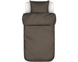 Marc O'Polo Aren Dekbedovertrek Biologisch Katoenflanel Walnut - Eenpersoons – 140x200/220 cm