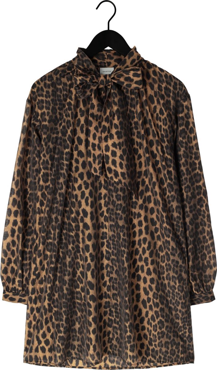 DANTE6 Leigh Leopard Dress Dames - Jurk - Bruin - Maat 38