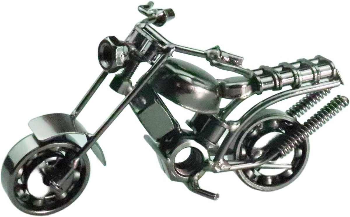 Retro Motorfiets Model - Creatief Kunstwerk voor Fotoprops, Verzamelobject en Bureau Decoratie - Perfect Cadeau voor Motorliefhebbers