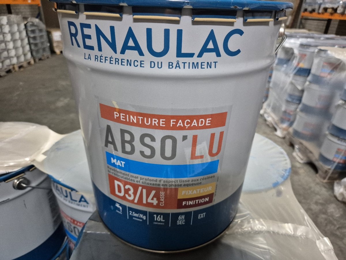 Renaulac Abso'Lu Gevelverf - Diepmat - Wit - 16 L