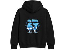 Grappig Tienershirt – SIX SEVEN 67 – TikTok Outfit – Unisex Hoodie voor Dames & Heren – Leuk Cadeau