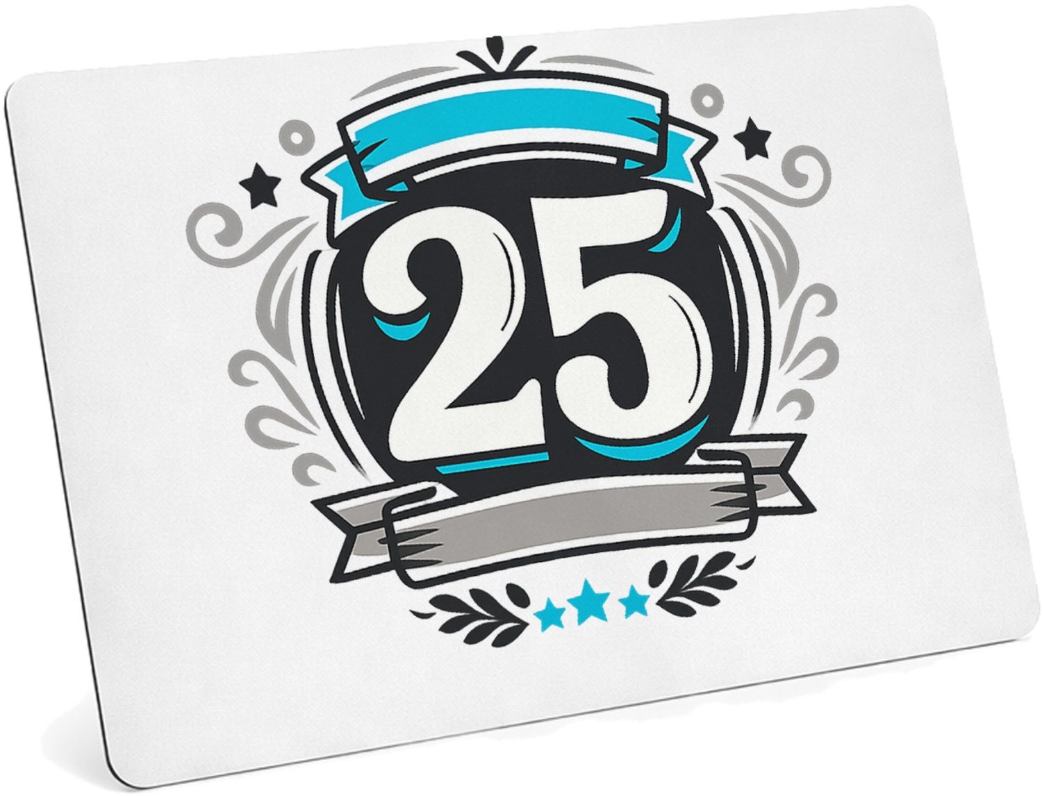 Mr Cadeautjes MDF magnetische fotolijst 28 x 19 - design Retro embleem met een groot jaartal en sportieve omlijsting | cadeau Wit