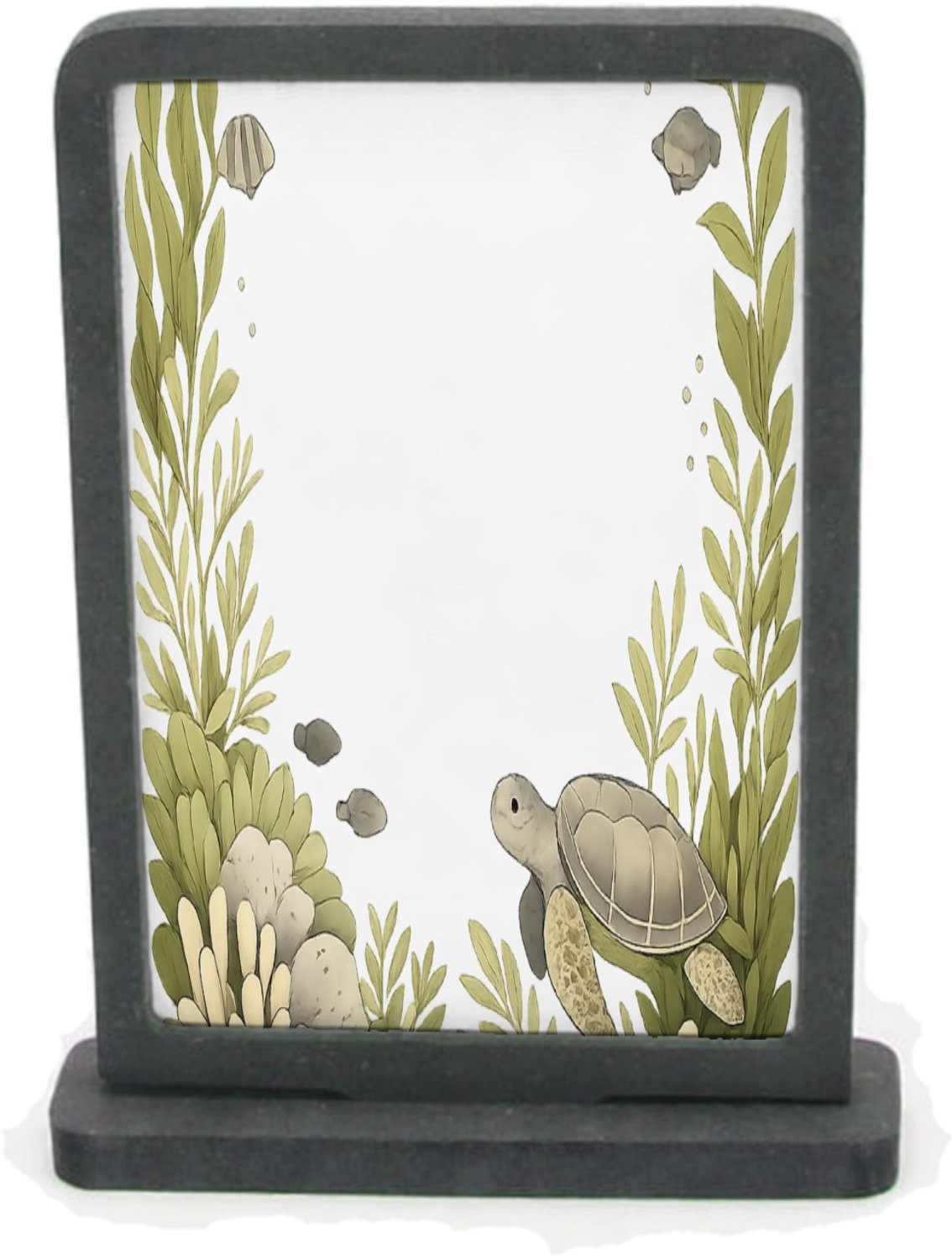Mr Cadeautjes Houten fotolijst rechthoek met MDF inleg - design Onderwater-omlijsting met luchtige kern | cadeau Wit