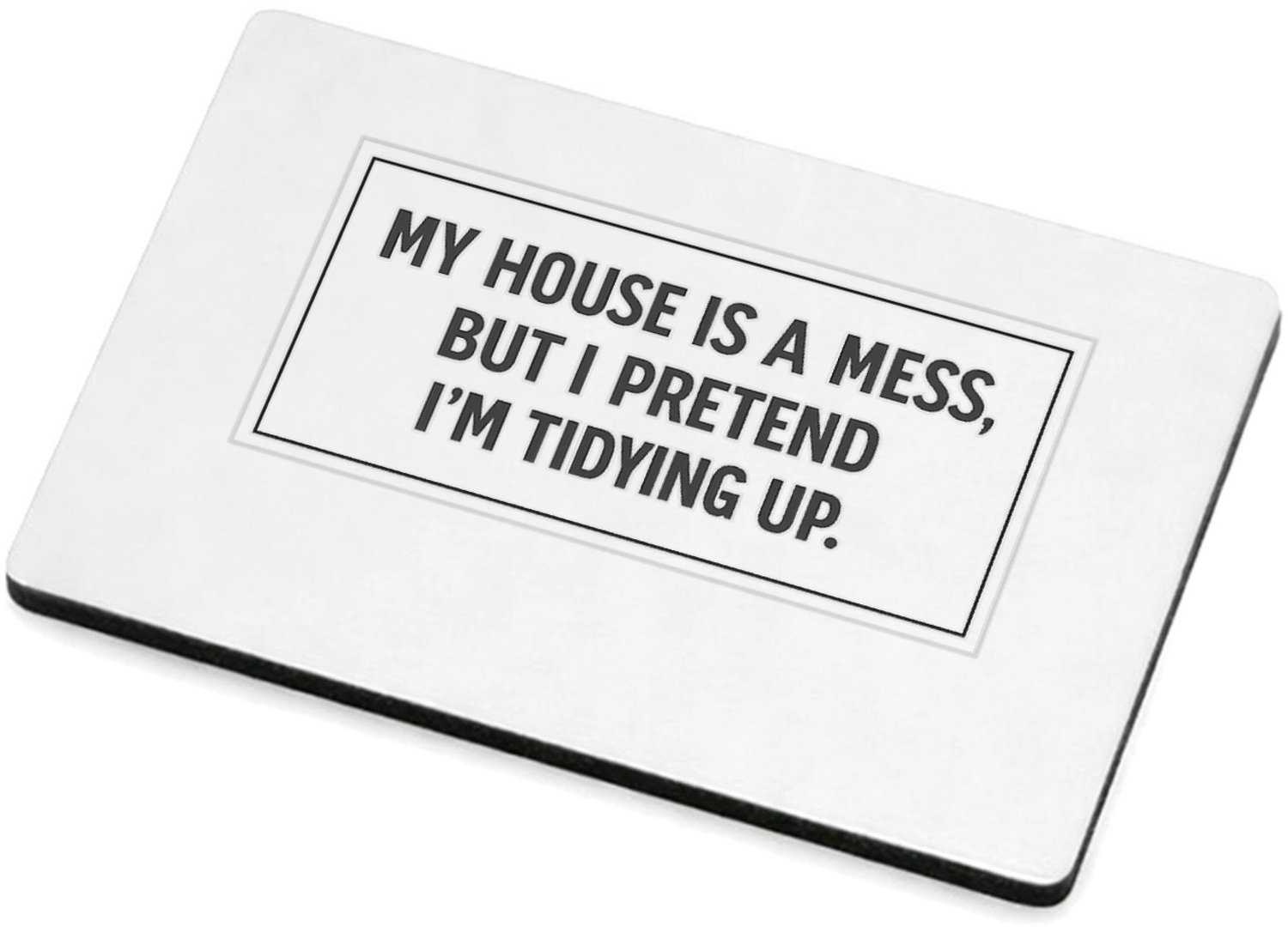 Mr Cadeautjes MDF magnetische fotolijst 7,5 x 5 - design Nette minimalistische typografie met droge zelfspot, maar da | cadeau Wit
