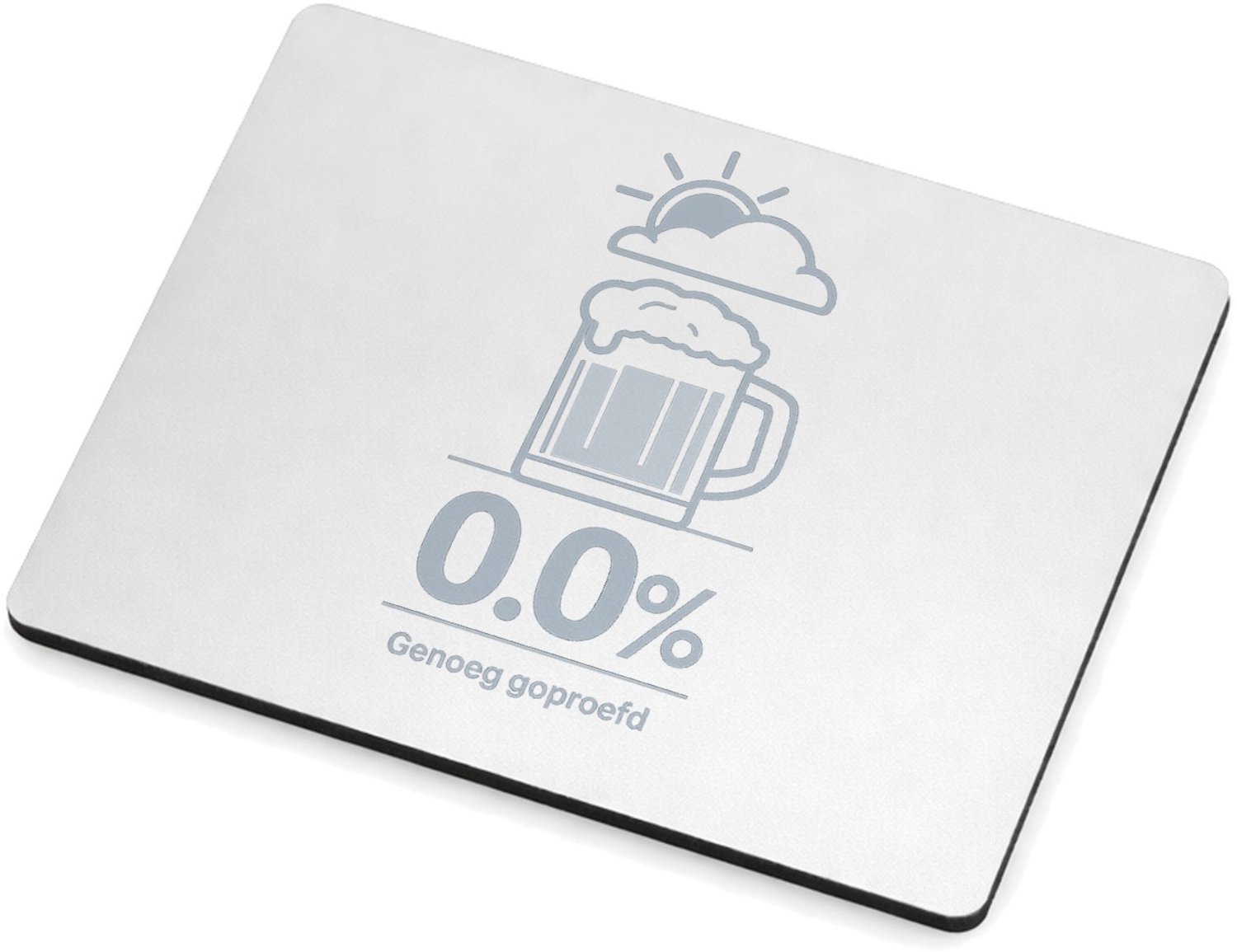 Mr Cadeautjes MDF magnetische fotolijst 9 x 7 - design Een weerbericht-grap rond koffie in plaats van bier, met een | cadeau Wit