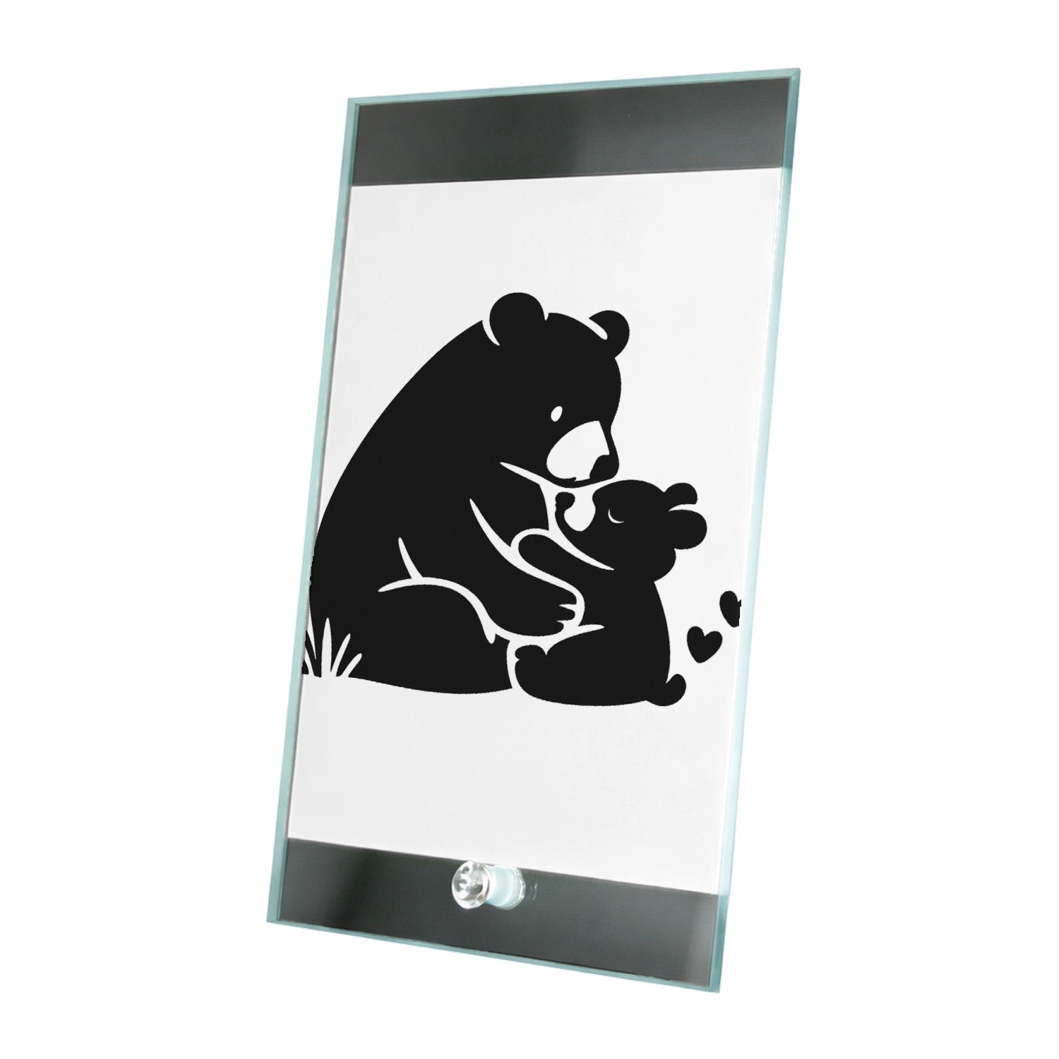Mr Cadeautjes Glasframe 15 x 23 - design Liefdevolle complimenten in een compacte typografische poste | cadeau Wit