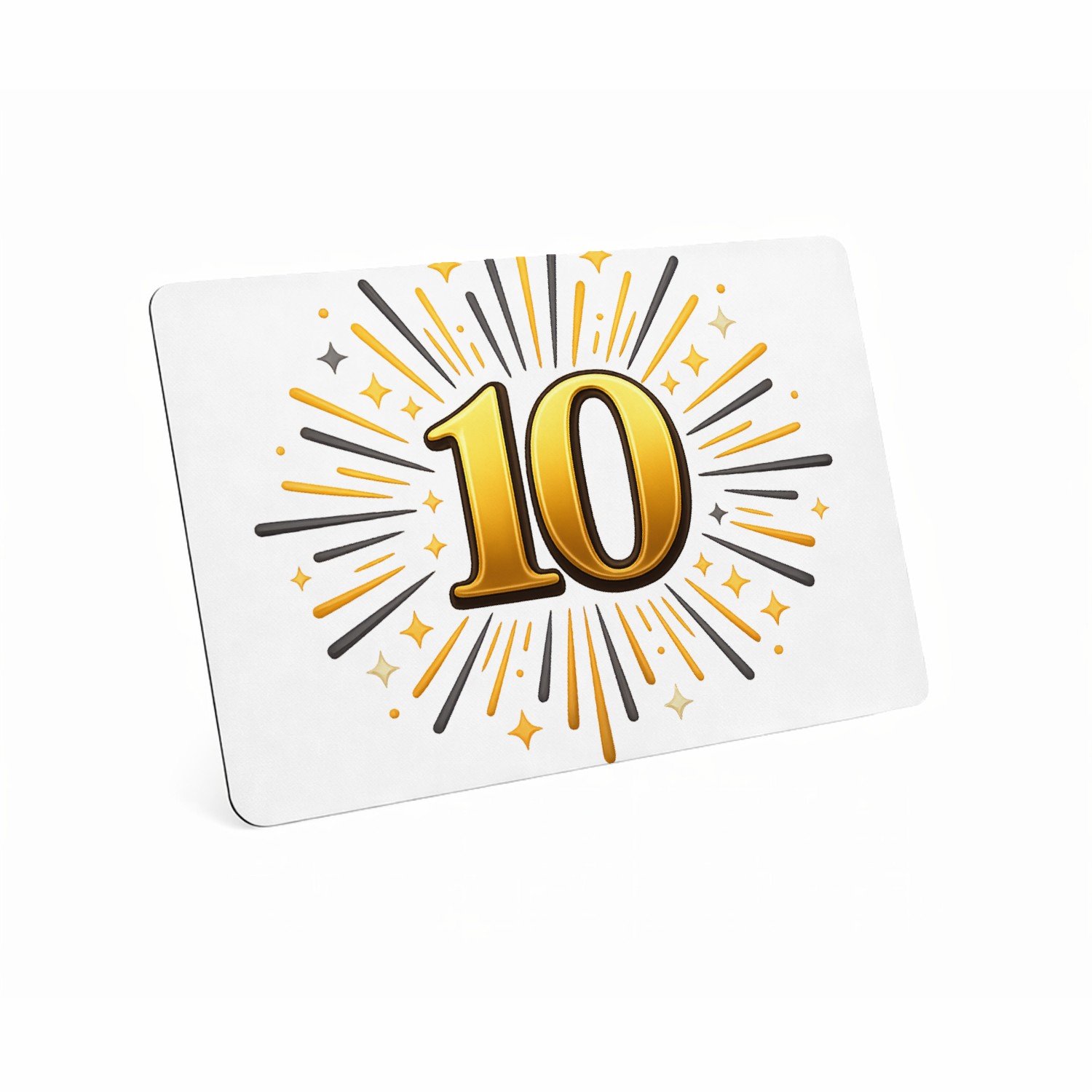Mr Cadeautjes MDF magnetische fotolijst 28 x 19 - design Luxe jubileum met een ander centraal symbool en een stralend | cadeau Wit