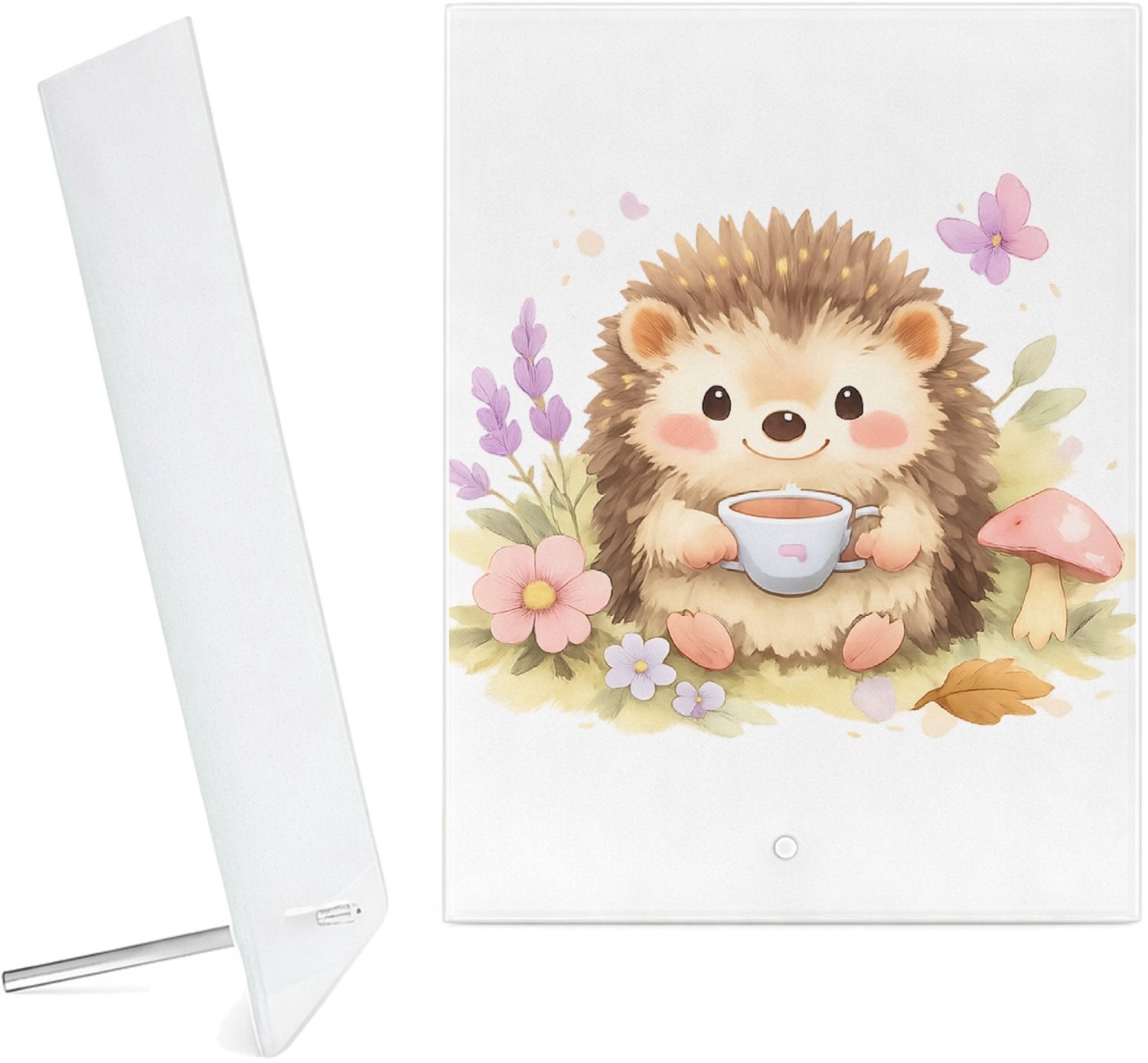 Mr Cadeautjes Glazen fotopaneel Landelijke grap met een vrolijk dier en een korte, plagerige - 15 x 20 cm, staand - glas, decoratie, wanddecoratie | cadeau Wit